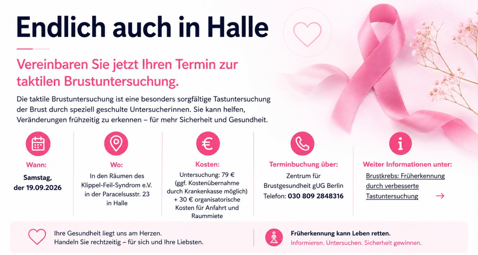 Taktile Brustuntersuchung in Halle – Termin am 19.09.2026