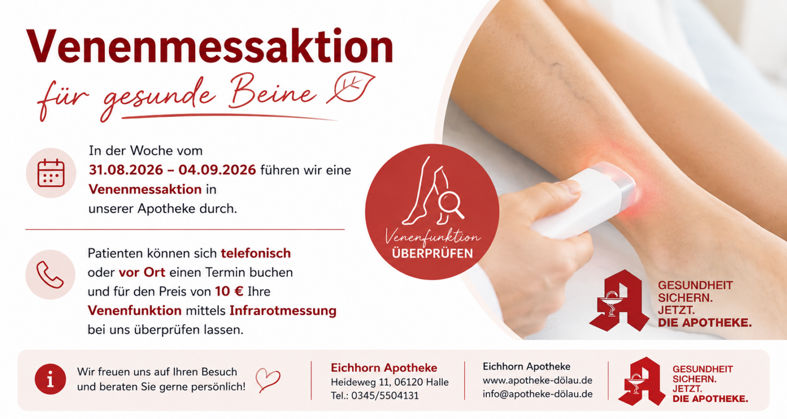 Venenmessaktion Eichhorn Apotheke